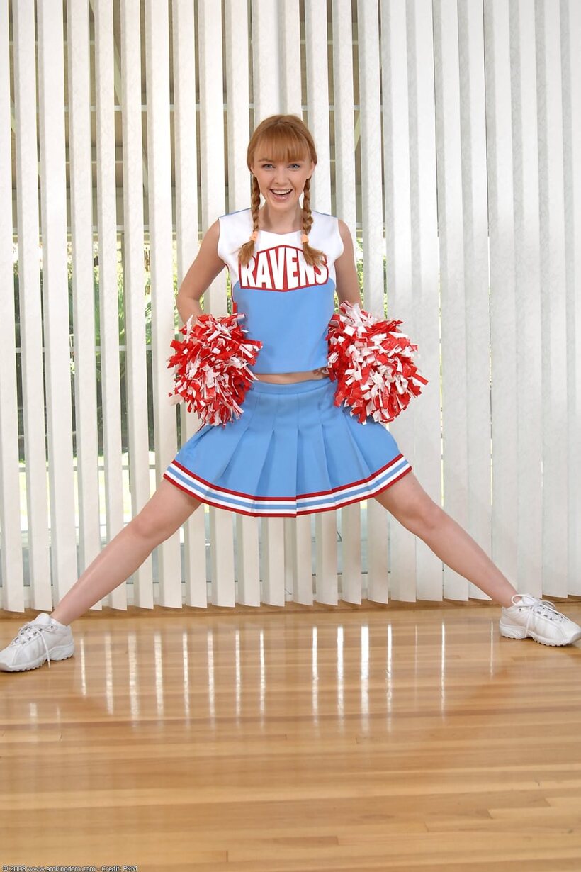 Marie McCray nude photo 3 — Marie McCray strips her cheer uniform and flashes her firm tits