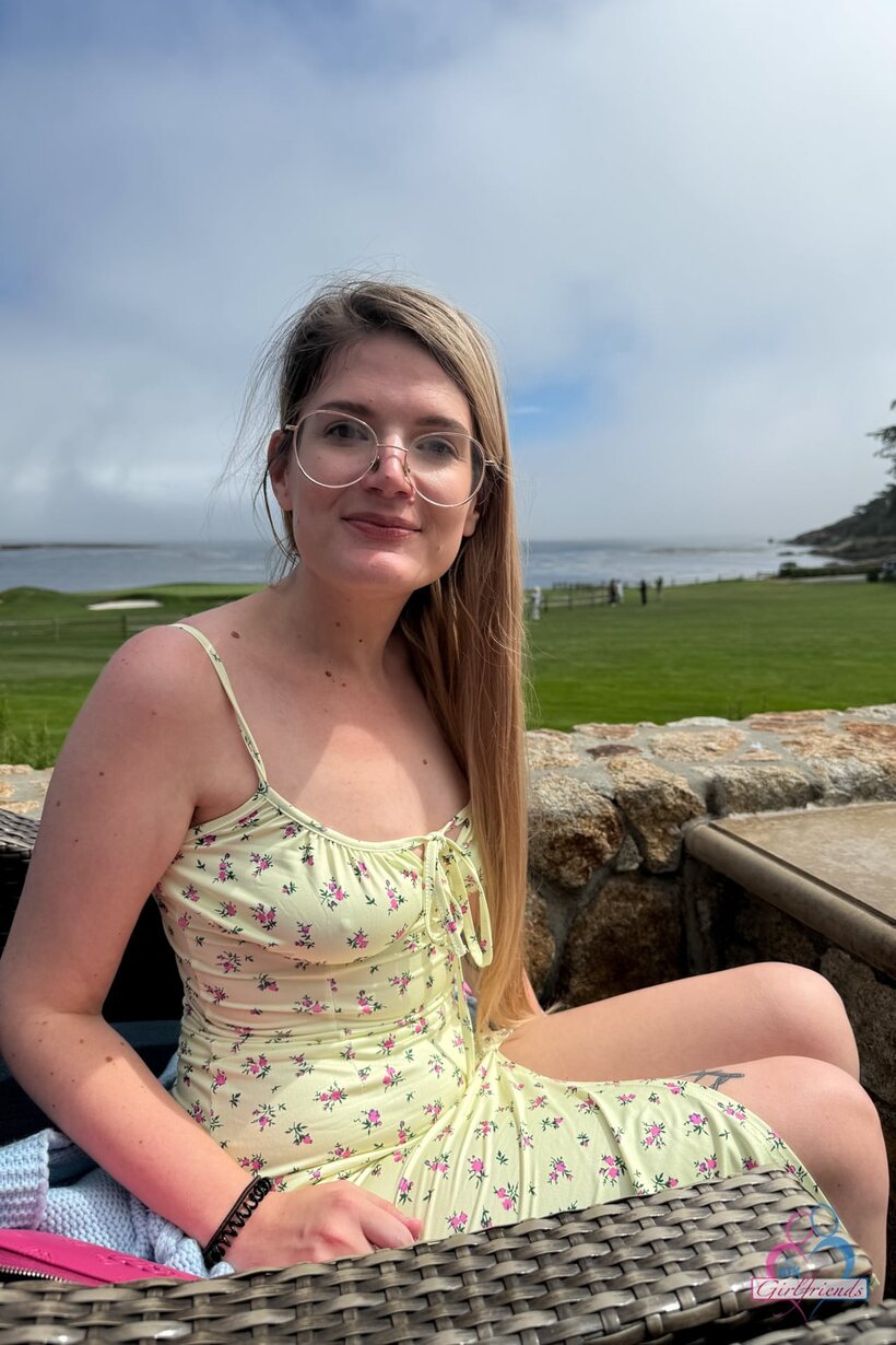 Image 10/21: Riley Rose bares her pussy on the boardwalk, then strips down