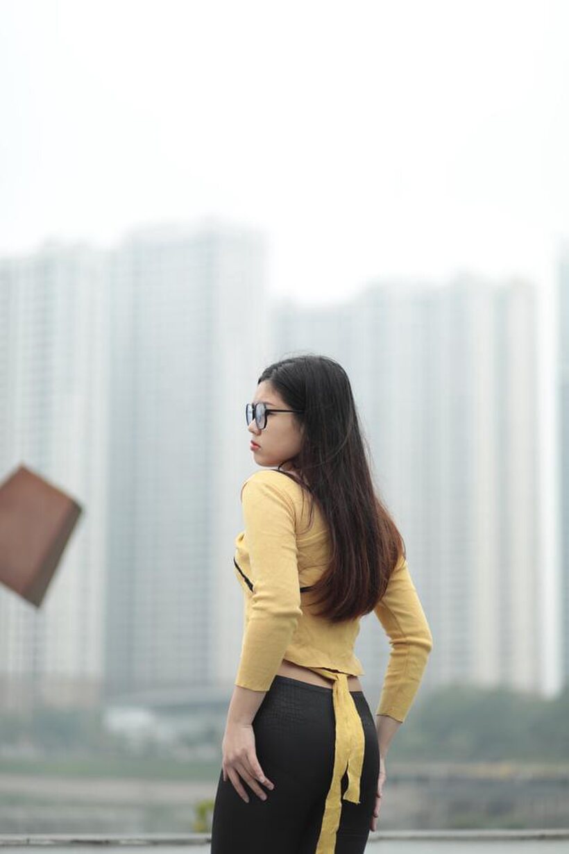 Image 11/21: Clothed girl gets naked outdoors
