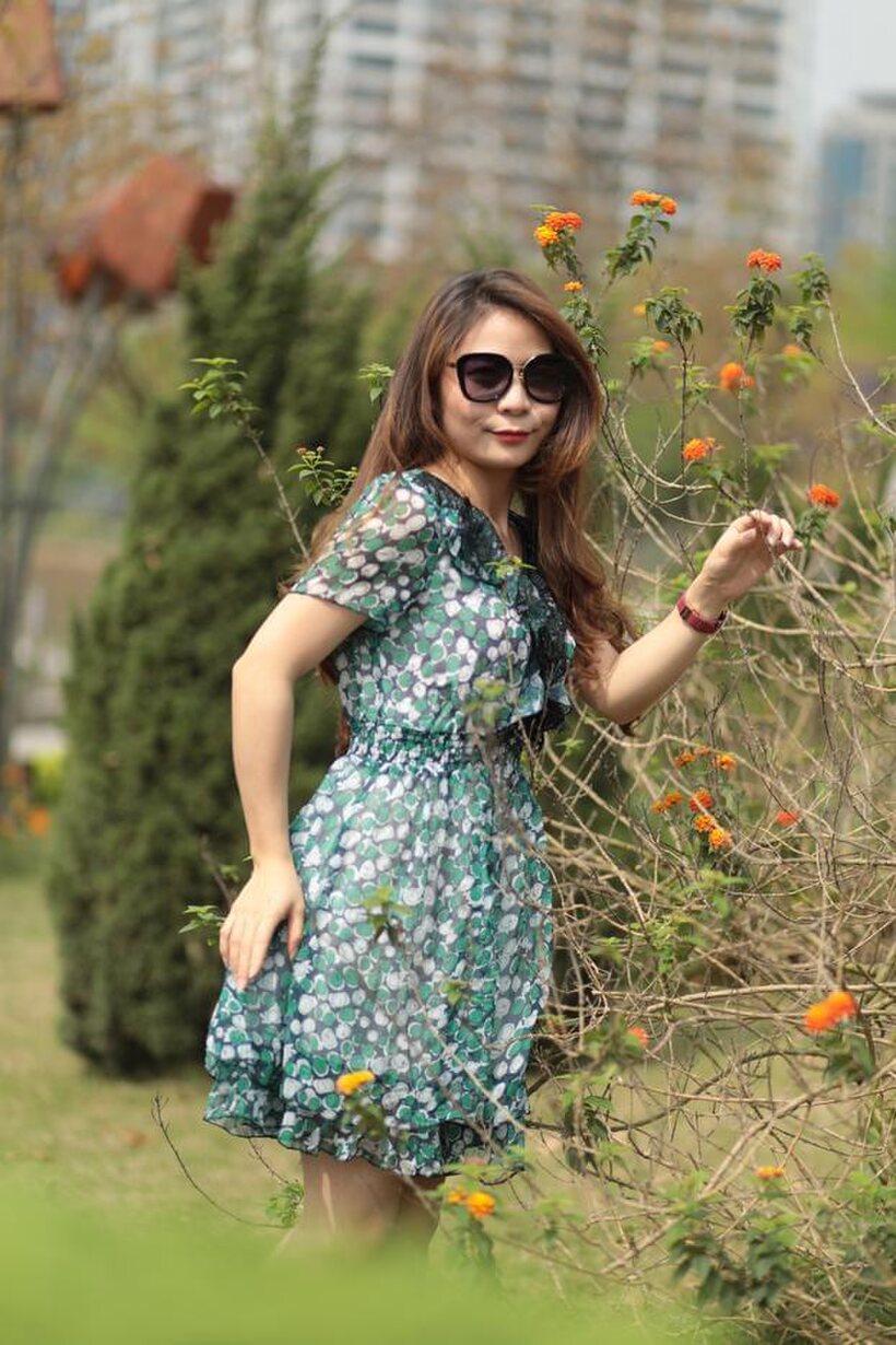 Image 11/21: Clothed girl gets naked outdoors