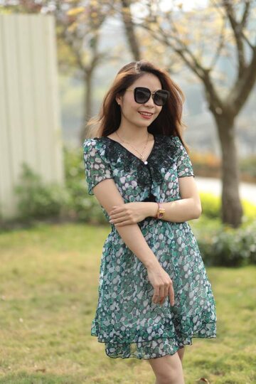 Clothed girl gets naked outdoors