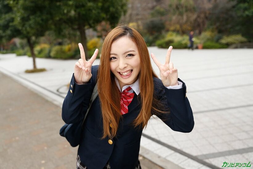 Photo 3 — Beautiful Kanna Sakuno fucks hard and shows her natural tits and ass in a skirt