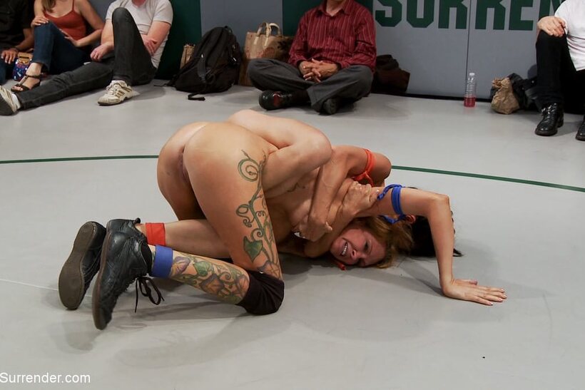 Beretta James nude photo 2 — Nude wrestlers pile up in a grappling match with Tia Ling and others