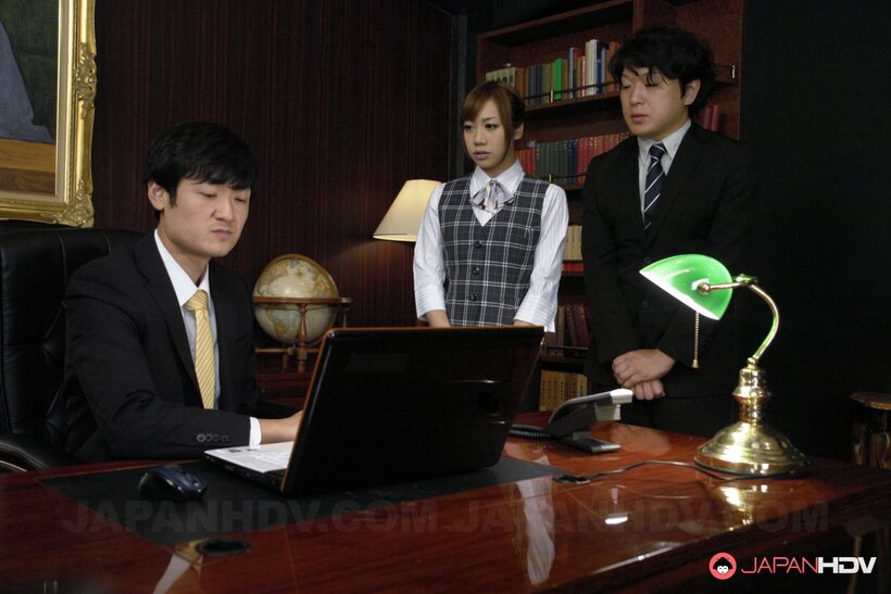 Image 1/15: Aiko Endou gets double-teamed by a student and teacher at once