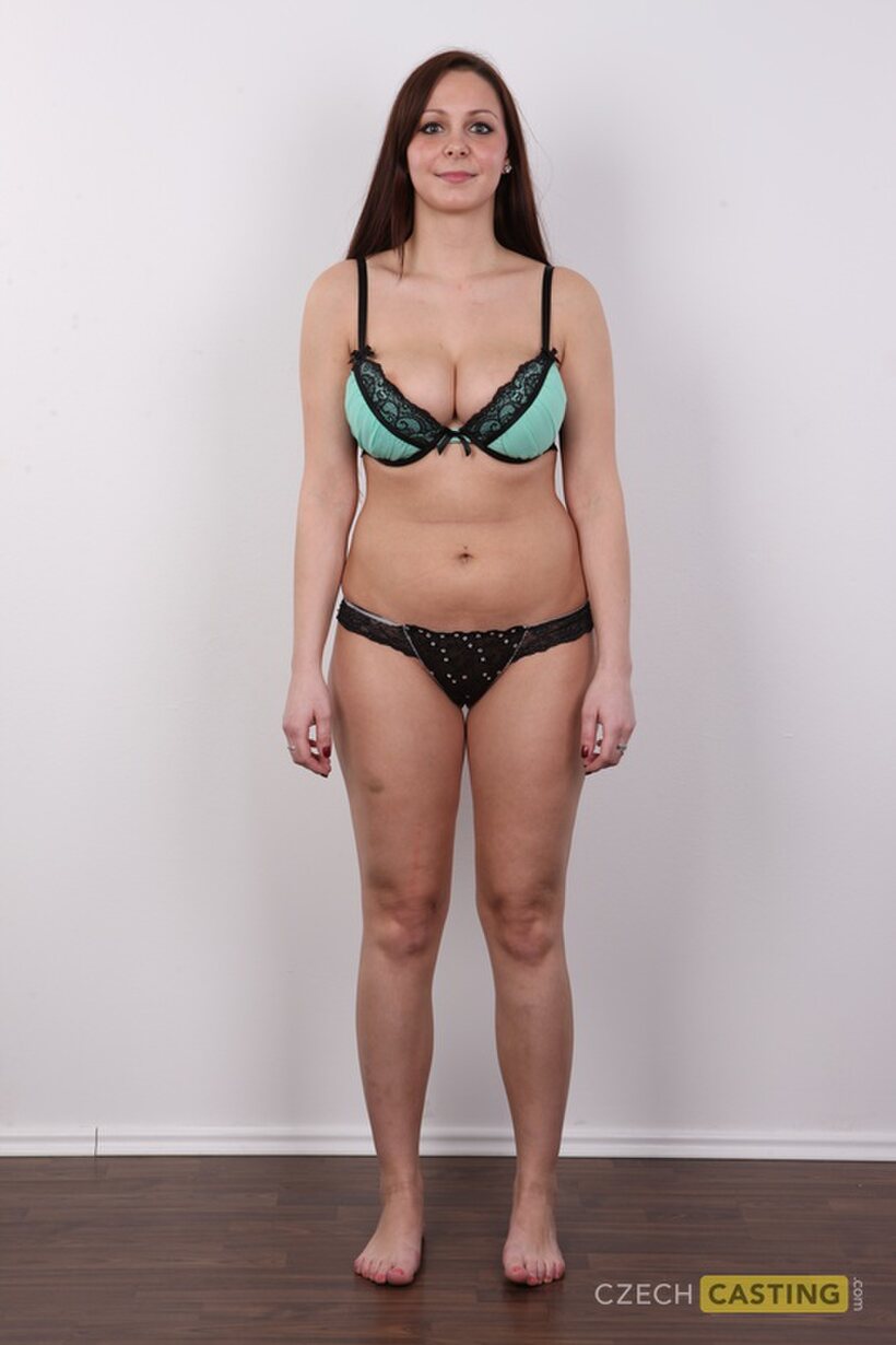 Amateur pic 7 from the set «Clothed brunette amateur slowly strips down after a casting session»