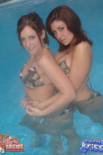 Amateur Sweet Krissy flaunts her big tits while playing with a girlfriend