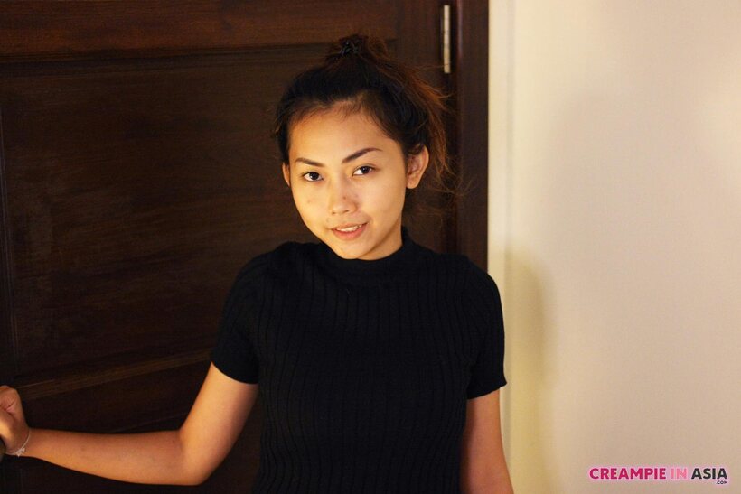 Image 3/16: Petite girl flaunts her small tits while teasing