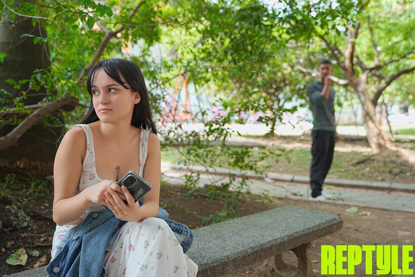 Brunette pic 14 from the set «Pornstar gets naked in public»