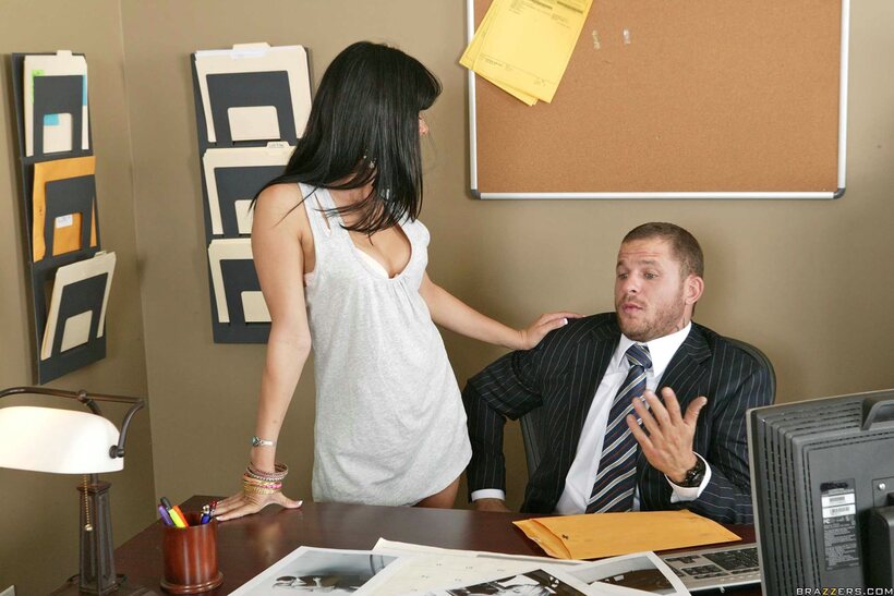 Sadie West nude photo 6 — Sadie West sucks cock and gets fucked hard on an office table