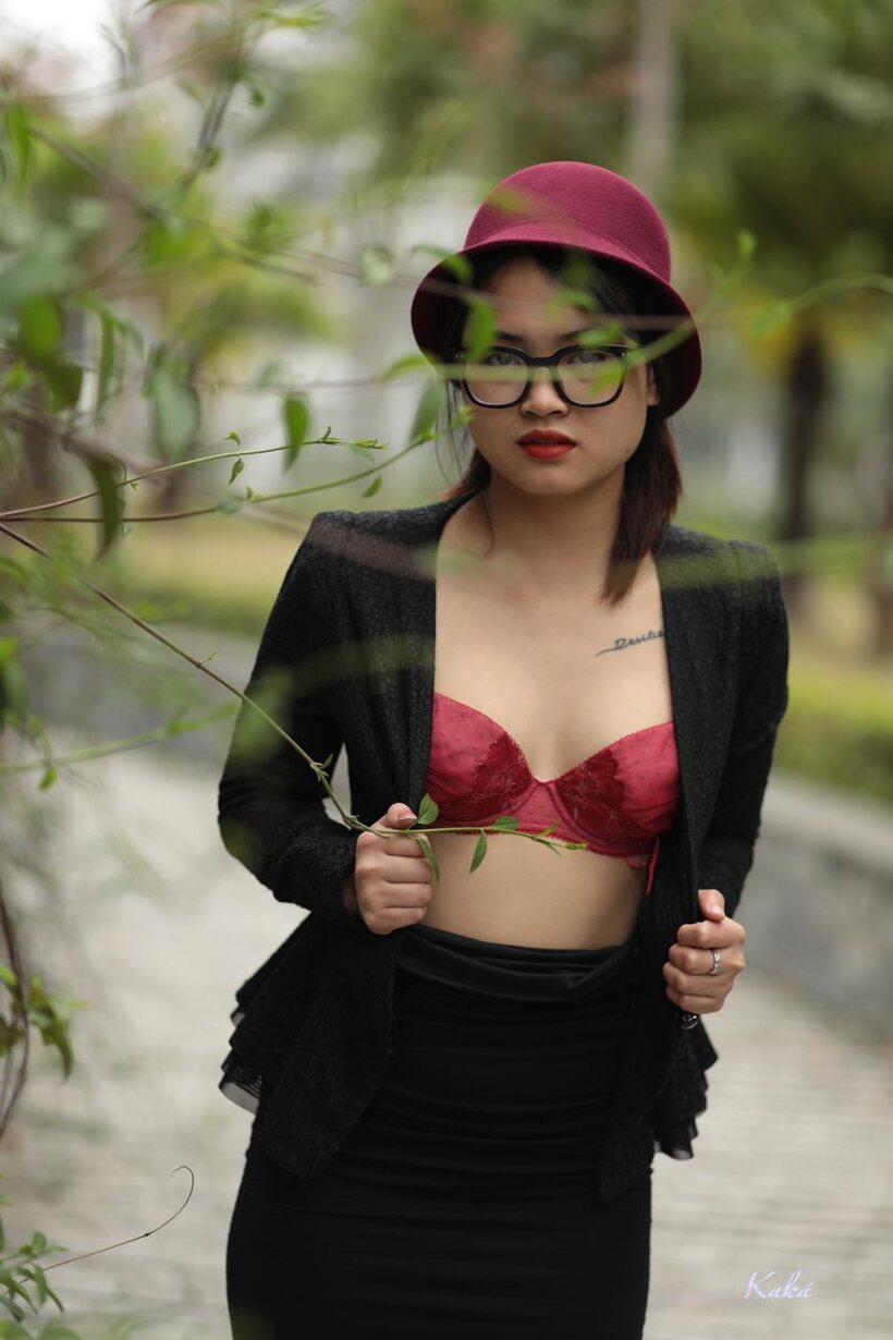 Image 9/21: Petite girl undressing in public