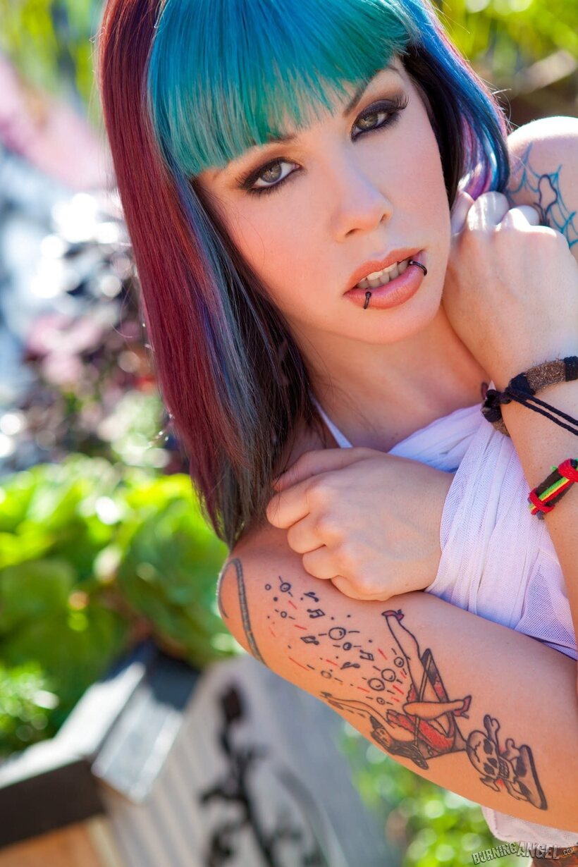Krysta Kaos nude photo 3 — Emo Krysta Kaos poses with her pierced nipples on display in boots