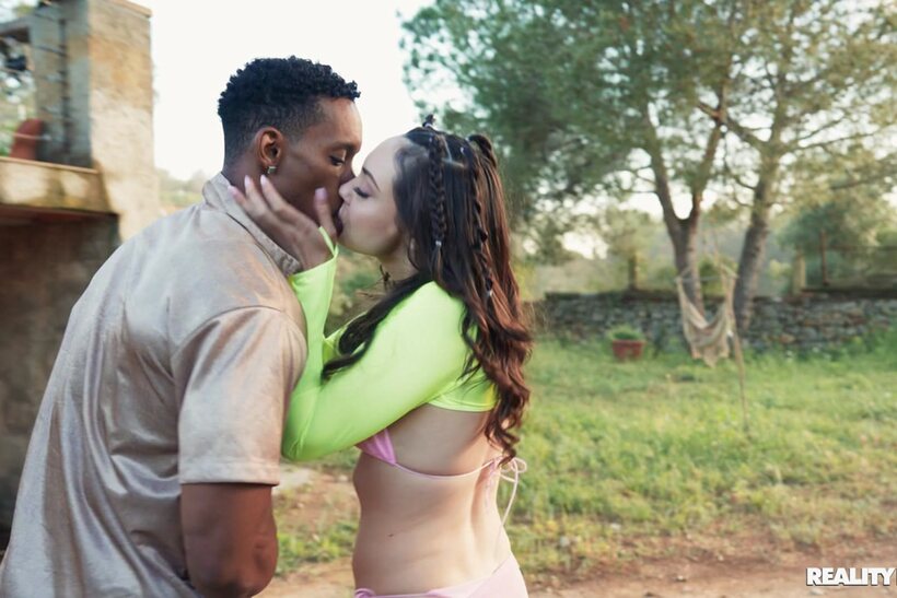 Image 11/21: Fully clothed outdoors, Catherine Knight gets her pussy filled black