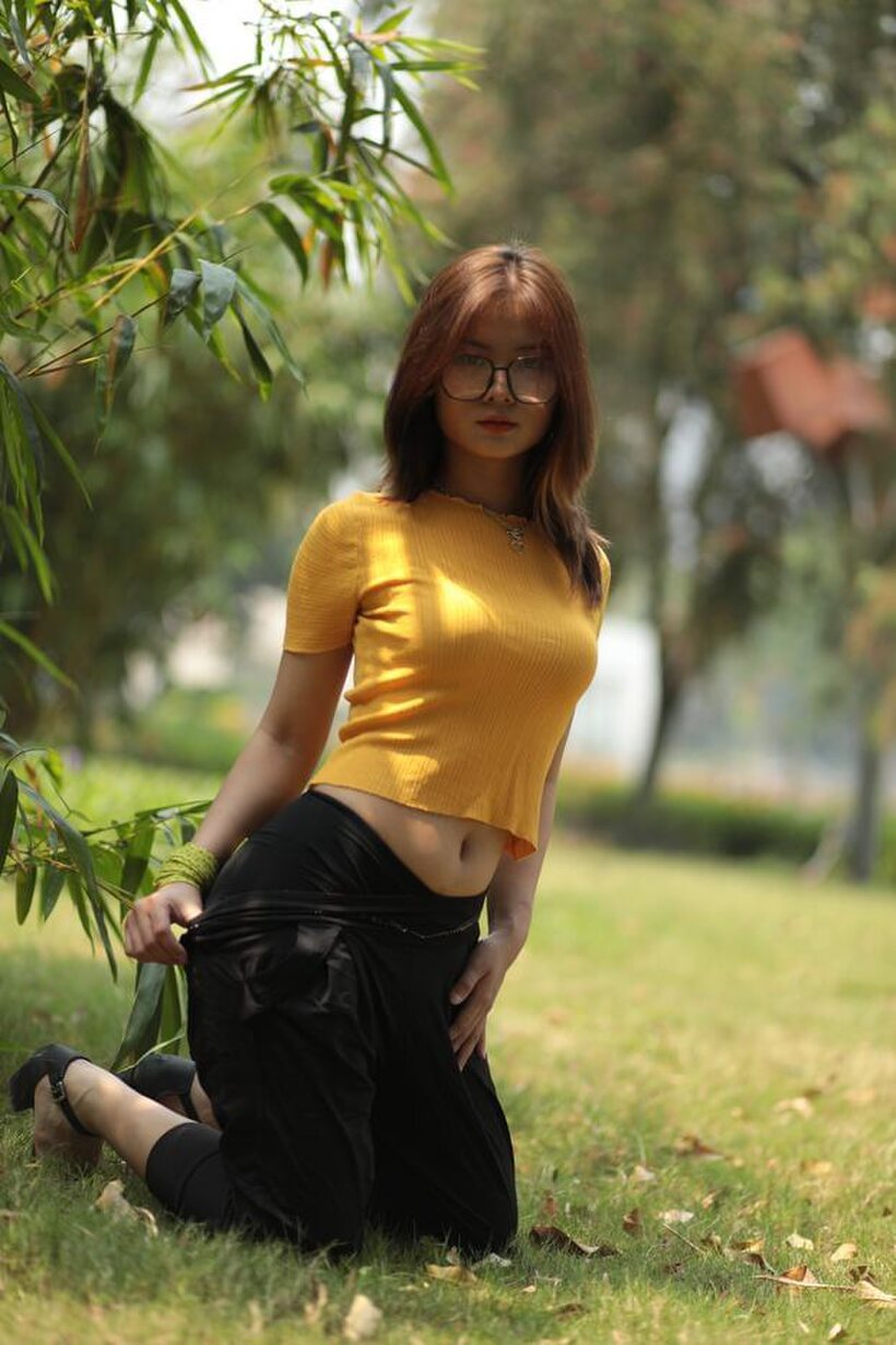 Photo 6 — Cute girl flaunts her body while flashing in public