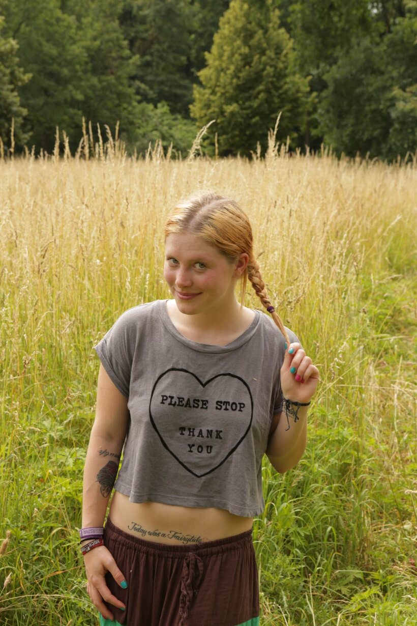 Braided pigtails and nude first-timer debut for German girl Melissa (shot 1)
