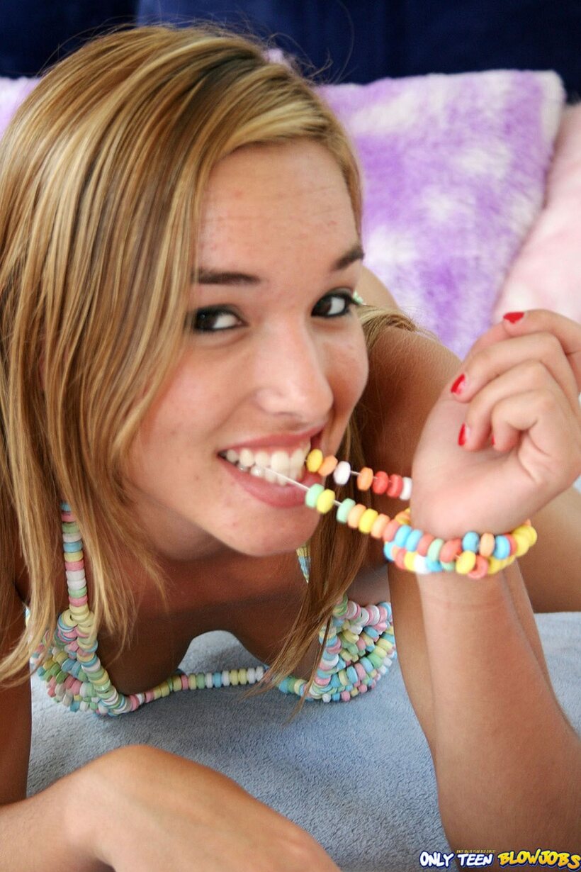 Image 9/21: Cute Sandy Sweet sucking cock in a micro bikini