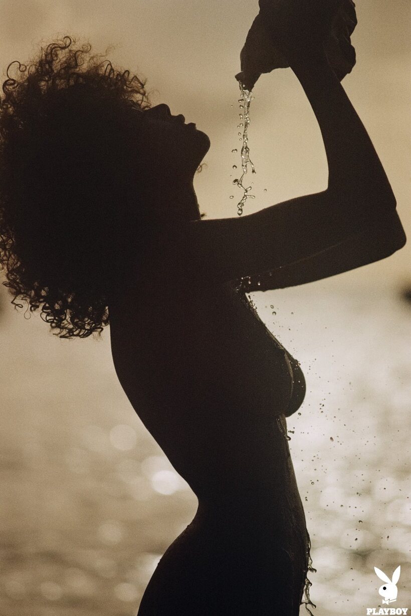 Nereyda Bird poses at the beach in a hot Playboy shoot (shot 1)