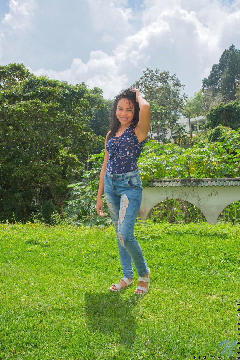 Image 1/21: Latina Kim Veliz flaunts her asshole and ass while masturbating