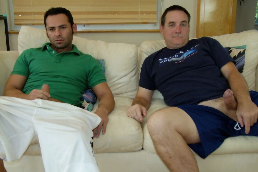 Photo 7 — Trixie helps her masturbating husband and his friend with a handjob