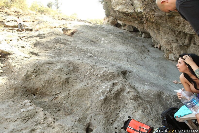 Mason Moore rides cock on a mountain hike with her bubble butt out, photo 2 of 21