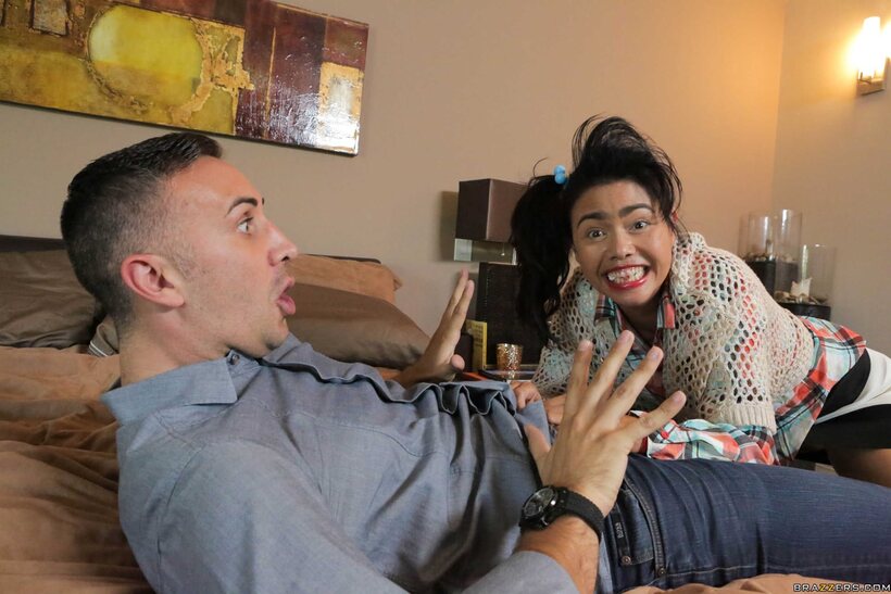 Image 4/21: Dana Vespoli gives a POV blowjob before taking cock for anal sex