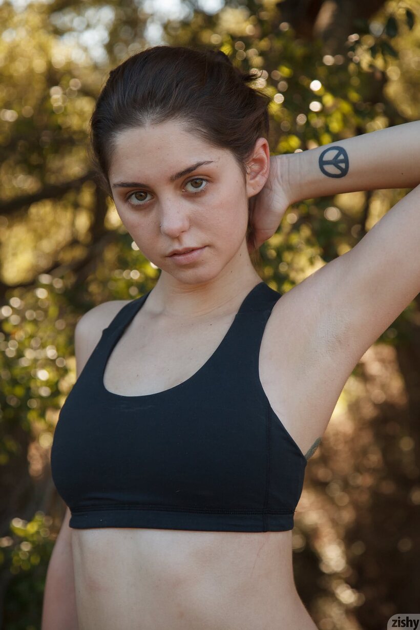 Image 10/13: Christine Ash hikes and strips naked, flaunting her hot body