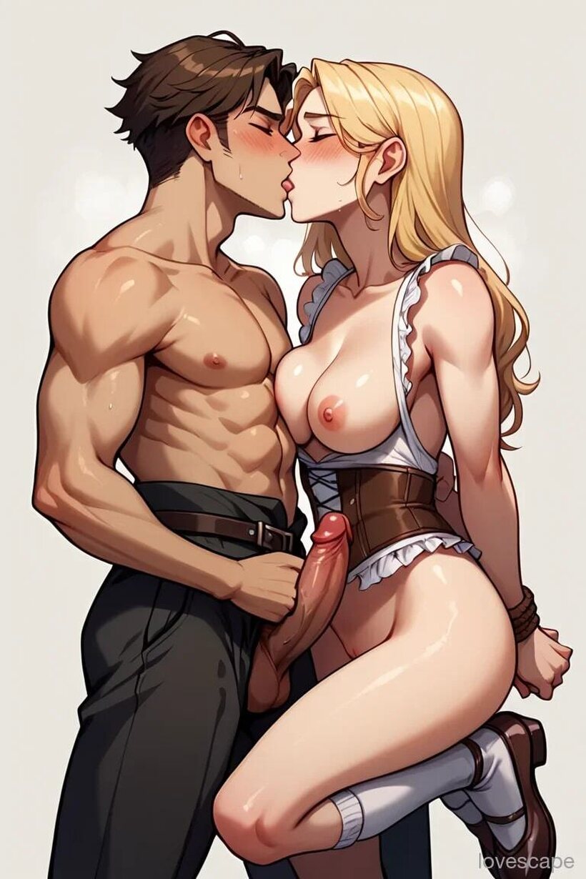 Ai pic 3 from the set «Tavern sex scene shows anime girls fucking a guy hard»