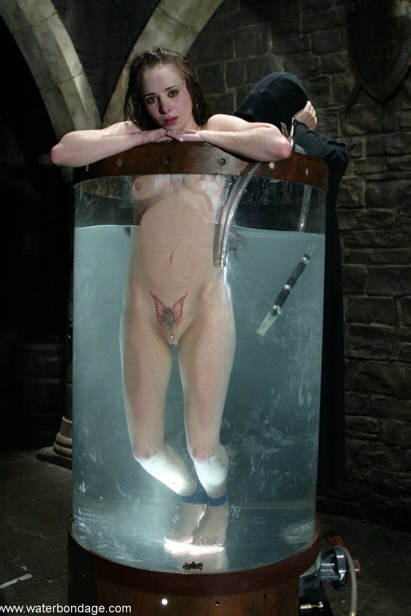 Maya Matthews pic 16 from the set «Bound and soaked, Maya Matthews survives a rough BDSM drowning scene»