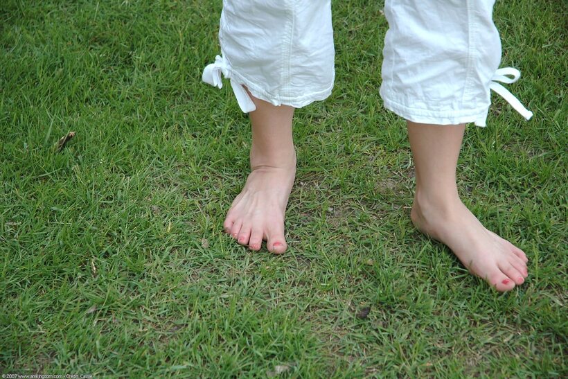 Image 18/21: Barefoot by the water, young amateur shows off her pussy and tits
