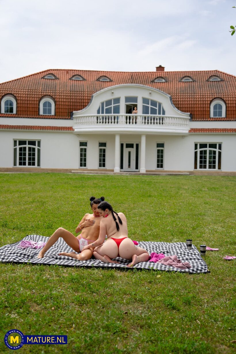 Emily Devine pic 7 from the set «Emily Devine enjoys outdoor fun with a lesbian pair»