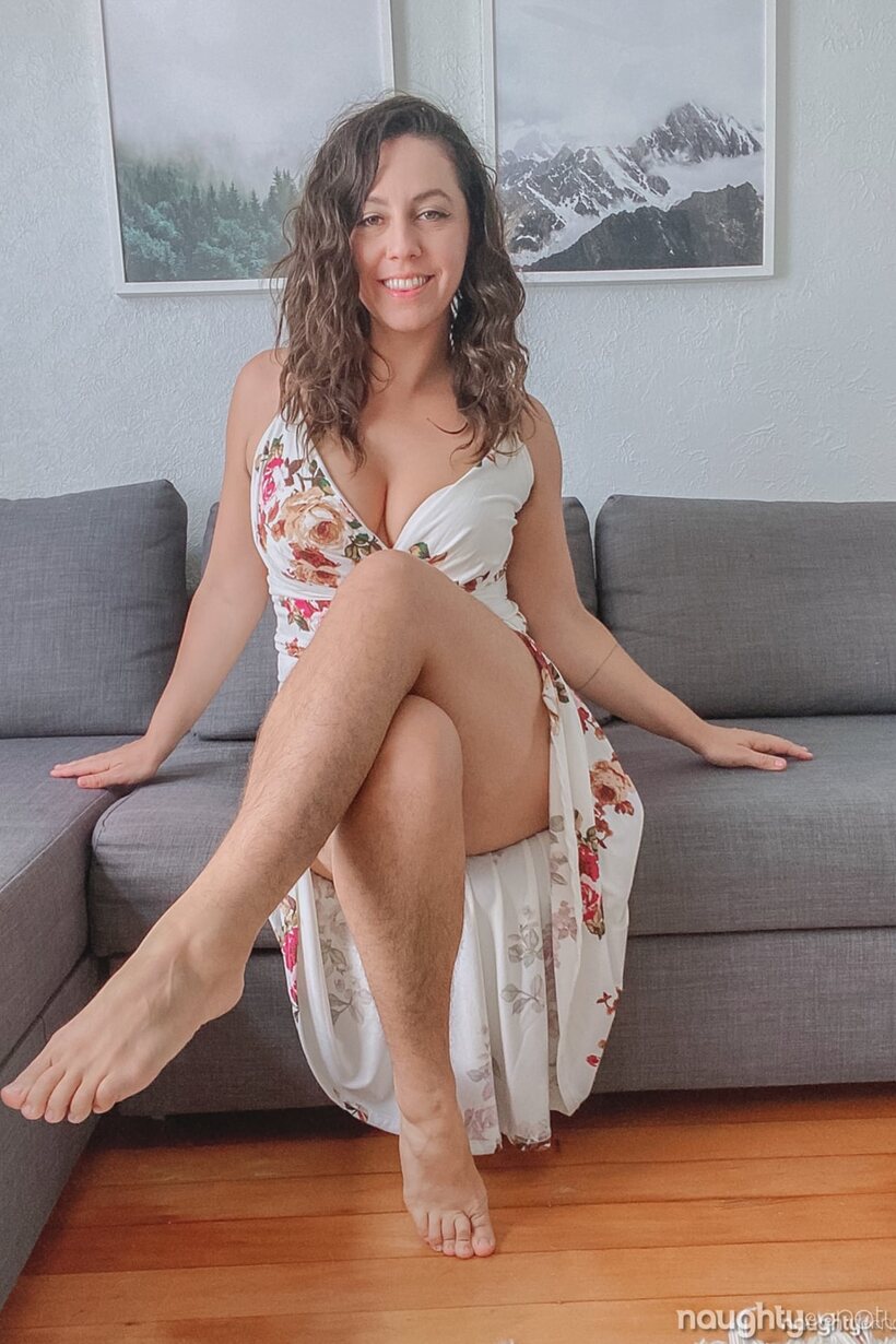 Image 2/20: Nikki Silver flashes her juicy tits and very hairy pussy in dress shots