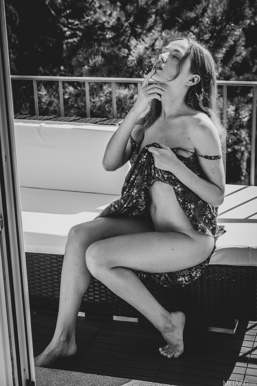 Rinna Ly nude photo 17 — Beautiful Rinna Ly poses with her puffy nipples on display in a skirt
