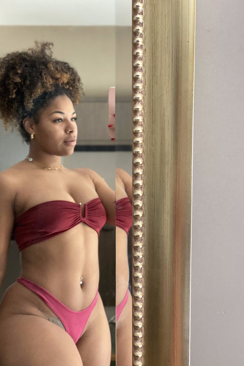 Photo 9 — Black girl snaps bedroom selfies while wearing sexy lingerie