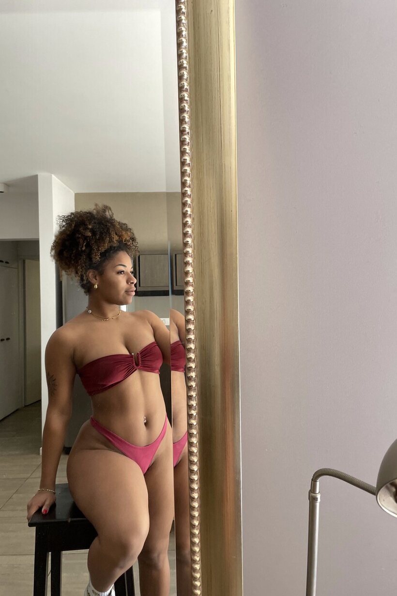 Photo 12 — Black girl snaps bedroom selfies while wearing sexy lingerie