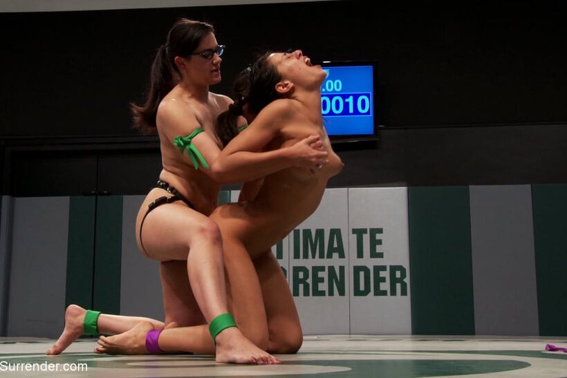 Lyla Storm pic 8 from the set «Penny Barber and Lyla Storm trade strapon sex in a wrestling-style scene»
