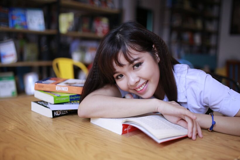 Image 8/21: Asian girl strips out of her skirt and poses naked