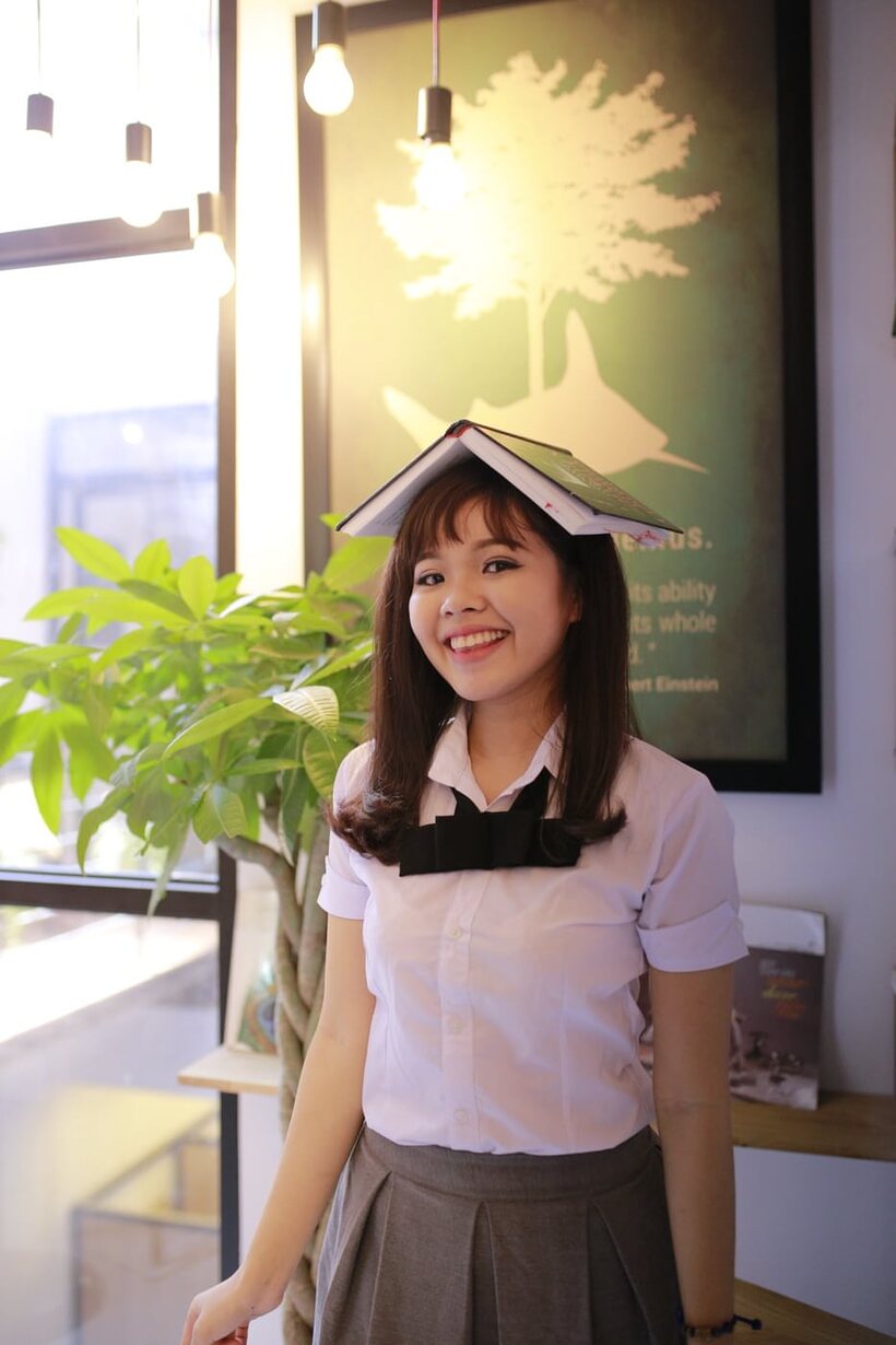 Photo 17 — Asian girl strips out of her skirt and poses naked