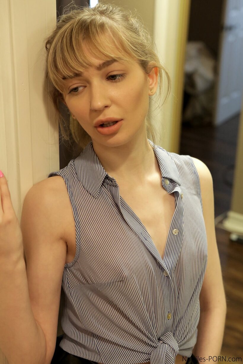 Image 7/20: Mackenzie Moss shows her creampied pussy close after standing sex