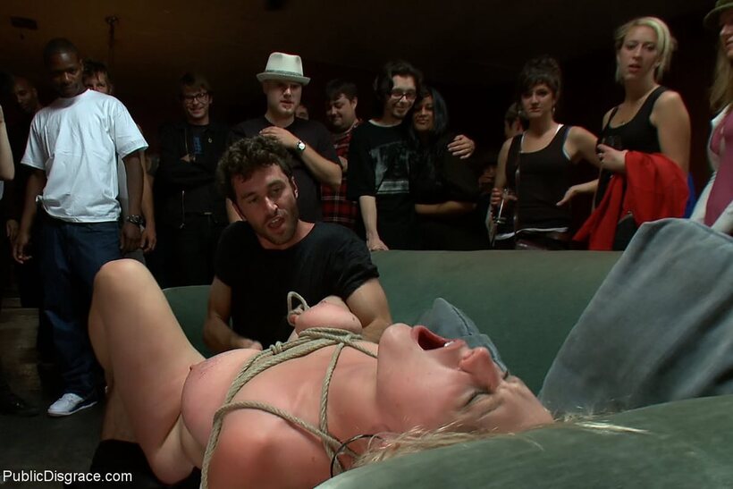 Clara Beau pic 15 from the set «Clayra Beau endures a brutal public gangbang with James Deen and Tommy Pistol»