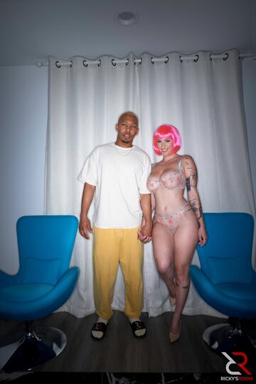 Angel Youngs flashes her glossy bubble ass and big tits for Ricky Johnson