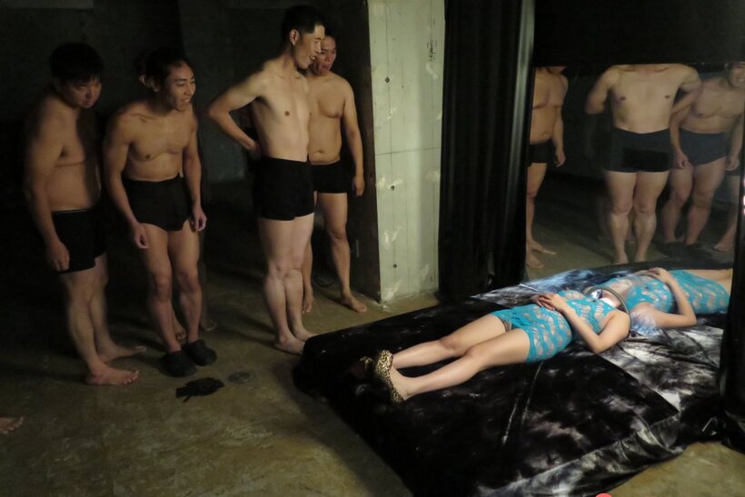 Asian nude photo 2 — Mirai Aoyama gets creampied after a kinky gangbang session