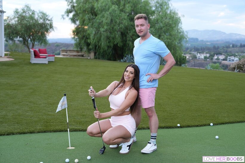 Koda Monroe pic 5 from the set «Koda Monroe rides her golf instructor outdoors for rough pussy action»
