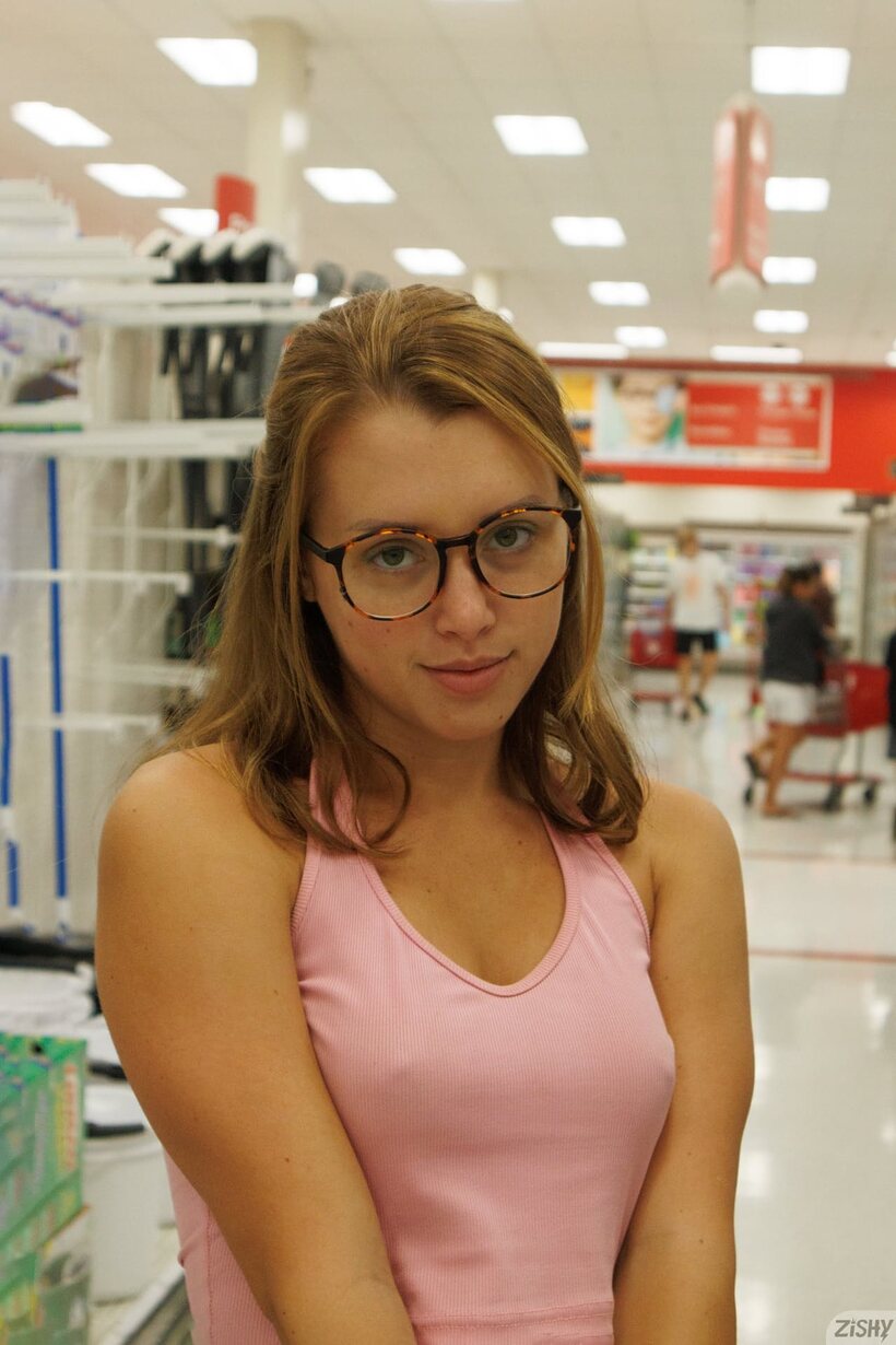 Lila Love nude photo 3 — Lila Love flashes her boobs and panties while out in public