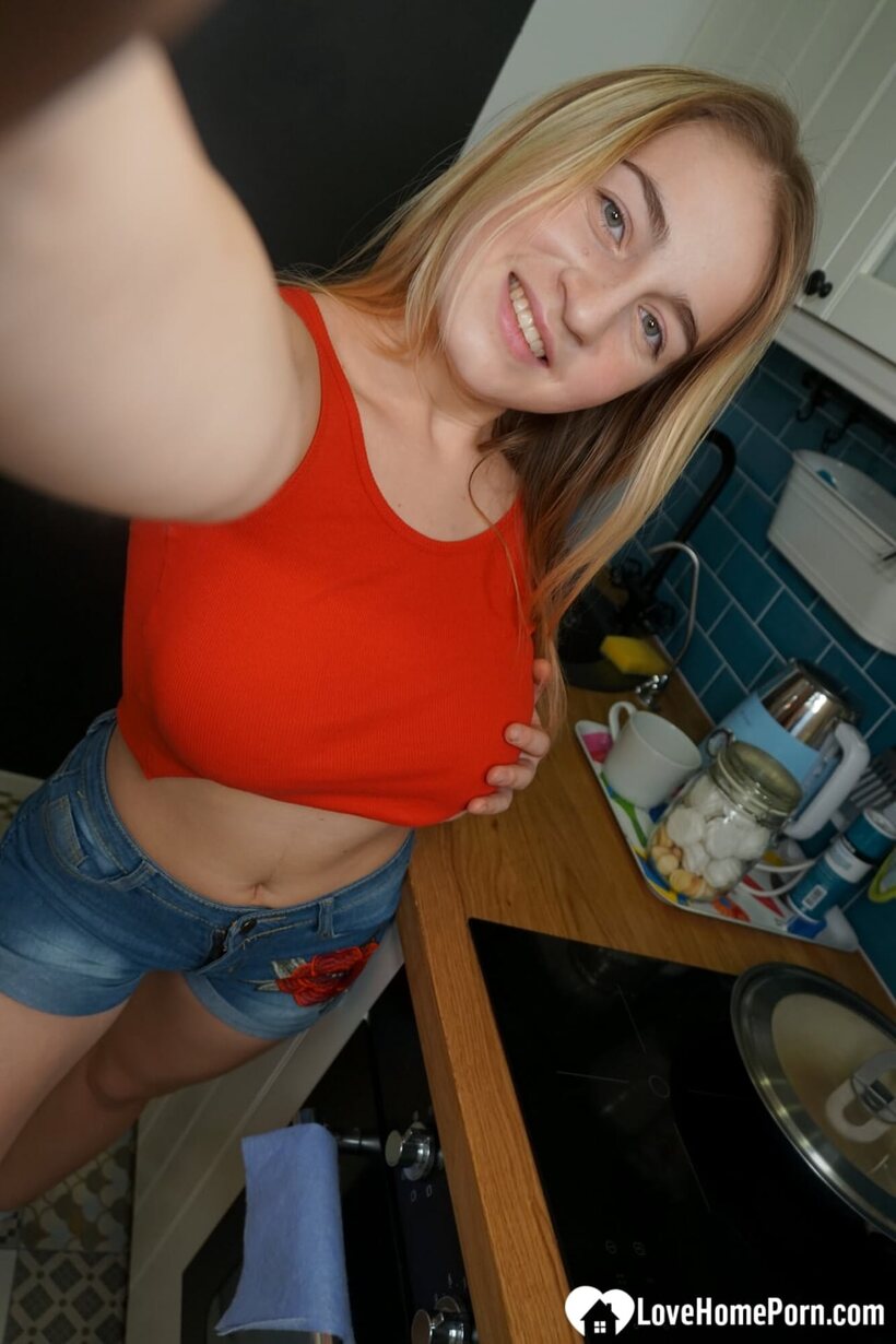 Adelina Lust pic 8 from the set «Amateur Adelina Lust shows off her big tits and legs in jeans»