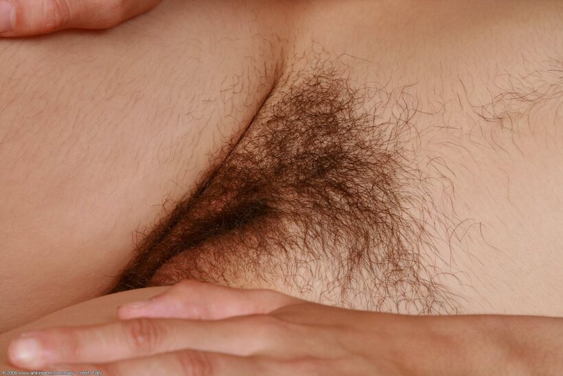Photo 11 — Curvy girl flaunts her huge hairy pussy and big tits while spreading