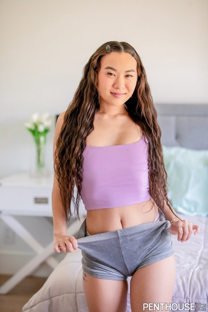 Image 2/21: Asian Kimmy Kimm exposes her natural tits and ass while fucking hard