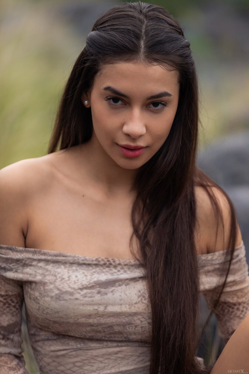 Vanessa Alessia nude photo 3 — Petite Vanessa Alessia flaunts her natural tits and feet while spreading