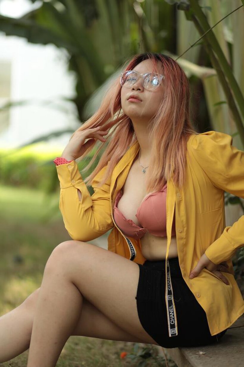 Image 12/21: Redhead girl exposes her big tits outdoors