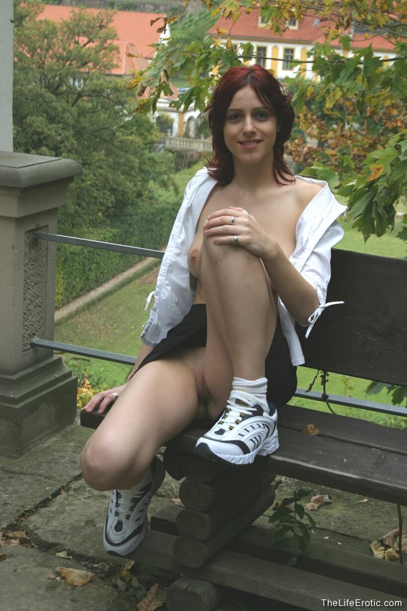 Beautiful pic 15 from the set «Beautiful girl flaunts her tiny tits while undressing»