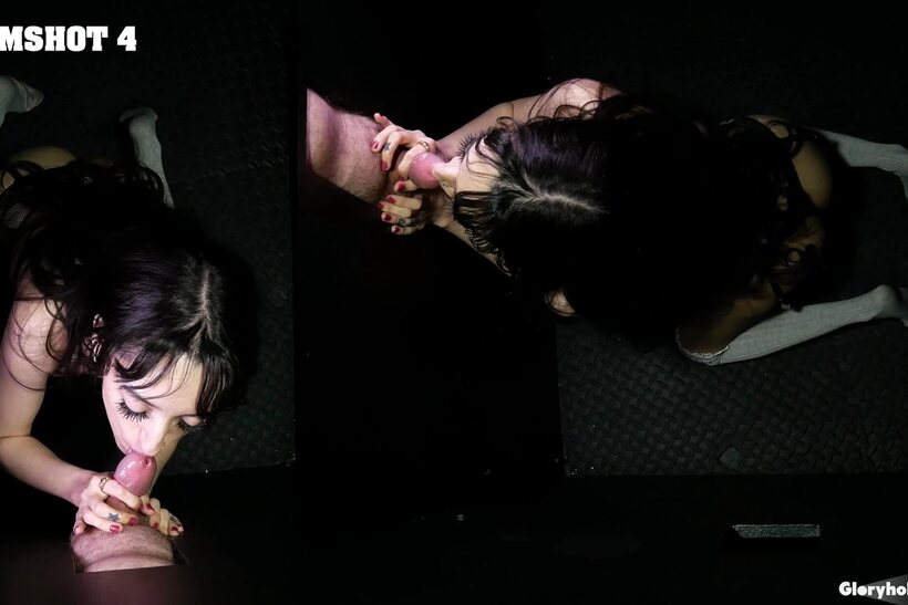 Photo 8 — Ronnie Violet kneels for a POV blowjob at the gloryhole