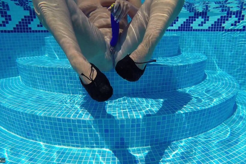 Image 12/16: Amateur Sweet Susi masturbates and shows her shaved pussy and ass by the pool